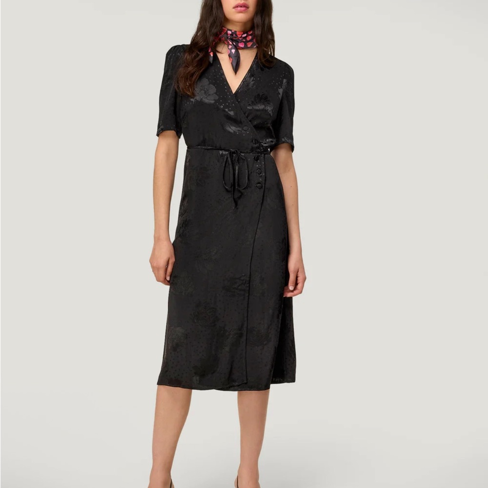 Rouje Black Midi Dress